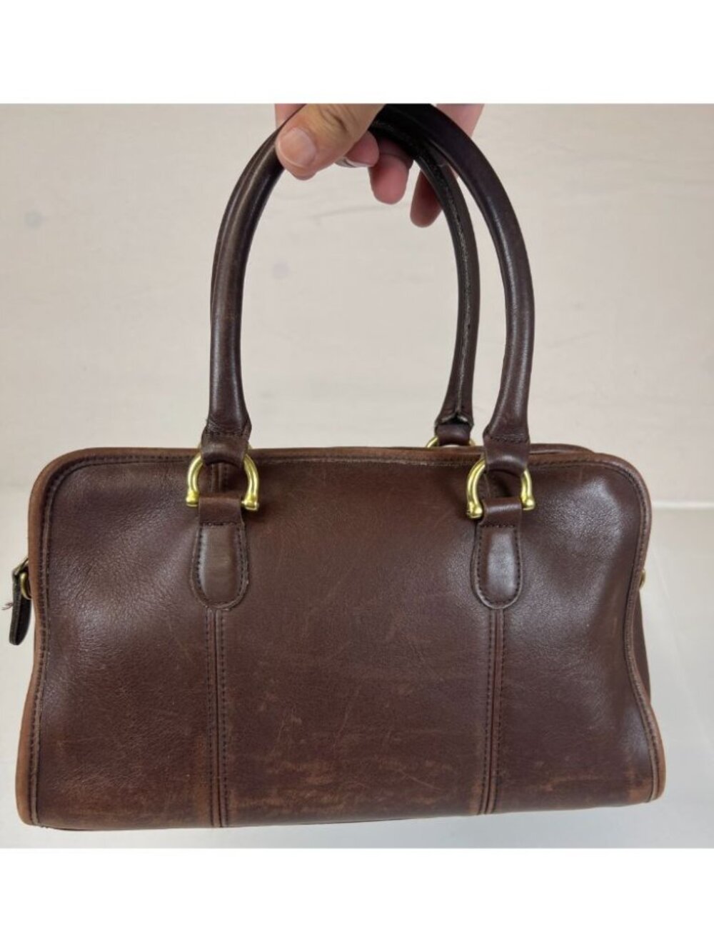 90s Vintage Coach 9971 Leather Satchel Handbag Brown Made In USA